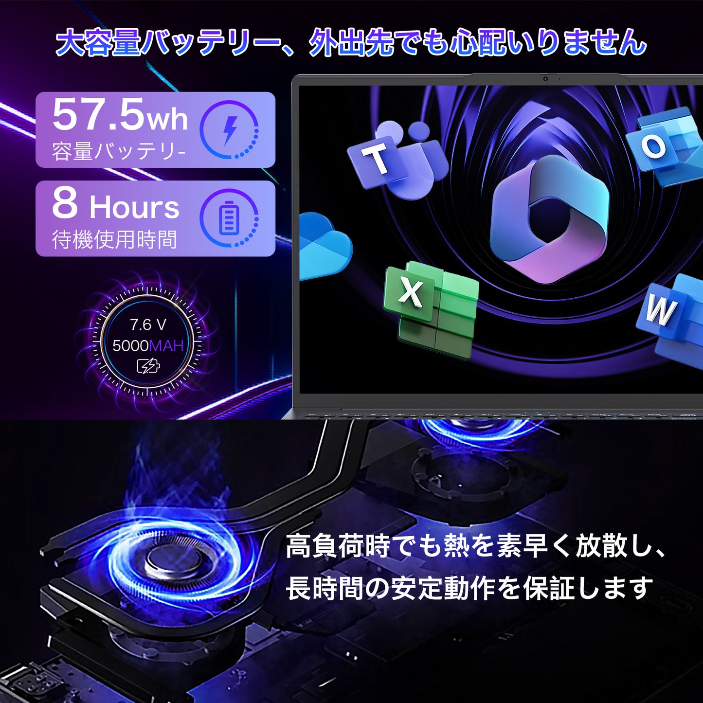 ノートパソコン MS 2019搭載 R5 7430U 16.1インチ 6C12T 最大周波数 4.30GHz デュアルメモリ DDR4 16GB M.2 SSD 1TB ゲーミング ノート PC」 Win11 Pro/指紋認証/HDMI/BT5.3/Wi-Fi6/TYPE-C*2（全機能対応）/USB3.0*2/USB2.0/日本語キーボードカバー付き パソコン ノート